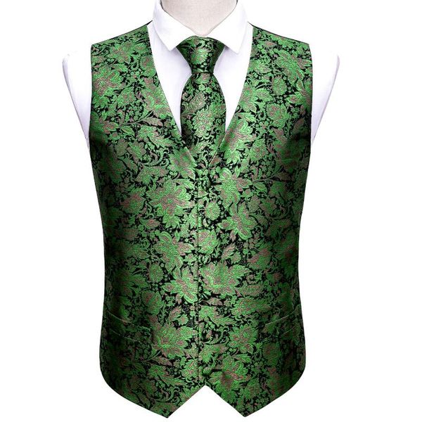 men's vests men green waistcoat silk vest for jacquard floral tie hanky 4pc set formal business party male jacket barry.wang designer, Black;white
men's vests men green waistcoat silk vest for jacquard floral tie hanky 4pc set formal business party male jacket barry.wang designer, Black;white