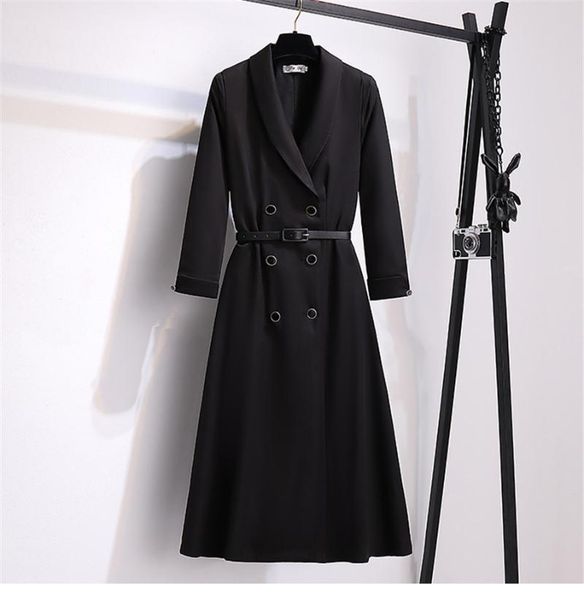 women's trench coats autumn elegant windbreaker white mid-length dress korean clothing femme slim suit collar double-breasted coat with, Tan;black
women's trench coats autumn elegant windbreaker white mid-length dress korean clothing femme slim suit collar double-breasted coat with, Tan;black
