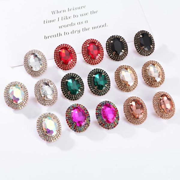 stud ztech colorful crystal round earrings for women fashion trend big rhinestone statement jewelry accessories, Golden;silver
stud ztech colorful crystal round earrings for women fashion trend big rhinestone statement jewelry accessories, Golden;silver