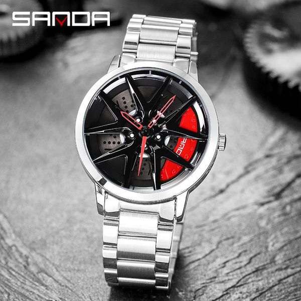 wristwatches sanda men's wheel watch custom design sports car contour stainless steel waterproof relogio masculino, Slivery;brown
wristwatches sanda men's wheel watch custom design sports car contour stainless steel waterproof relogio masculino, Slivery;brown