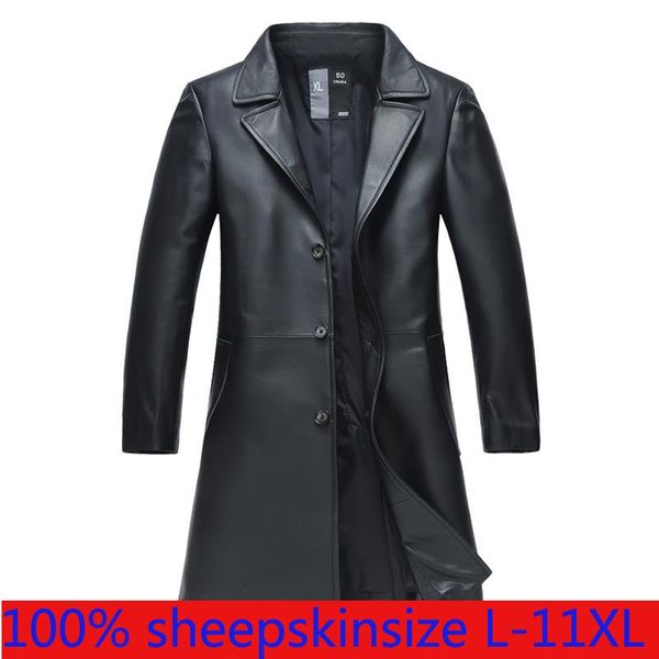 men's leather & faux men sheepskin suit collar long casual coat windbreaker fashion single breasted plus size l-9xl10xl11xl, Black
men's leather & faux men sheepskin suit collar long casual coat windbreaker fashion single breasted plus size l-9xl10xl11xl, Black