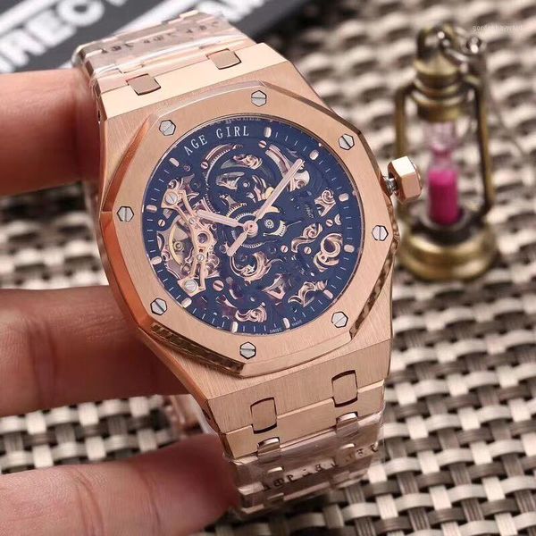 classic automatic mechanical self wind men watch sapphire transparent glass skeleton rose gold black silver watches wristwatches, Slivery;brown
classic automatic mechanical self wind men watch sapphire transparent glass skeleton rose gold black silver watches wristwatches, Slivery;brown