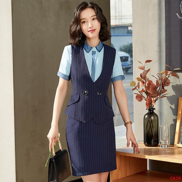 women's vests formal ladies vest women business suits with skirt and set office work wear clothes navy blue, Black;white
women's vests formal ladies vest women business suits with skirt and set office work wear clothes navy blue, Black;white