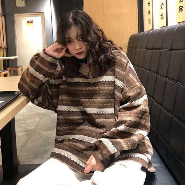 women's sweaters oversized loose knitted winter clothes women casual v neck stripe pullover sweater y2k retro jumper harajuku, White;black
women's sweaters oversized loose knitted winter clothes women casual v neck stripe pullover sweater y2k retro jumper harajuku, White;black