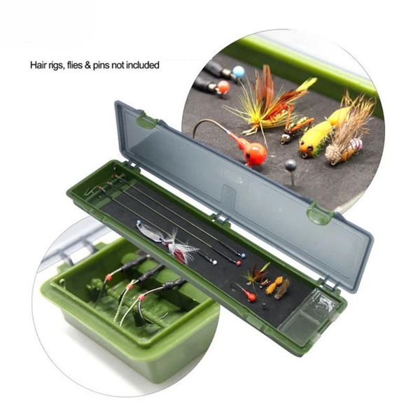 fishing accessories pp carp hair rig tackle box waterproof portable hold rigs storage case with 15 pins green color
fishing accessories pp carp hair rig tackle box waterproof portable hold rigs storage case with 15 pins green color