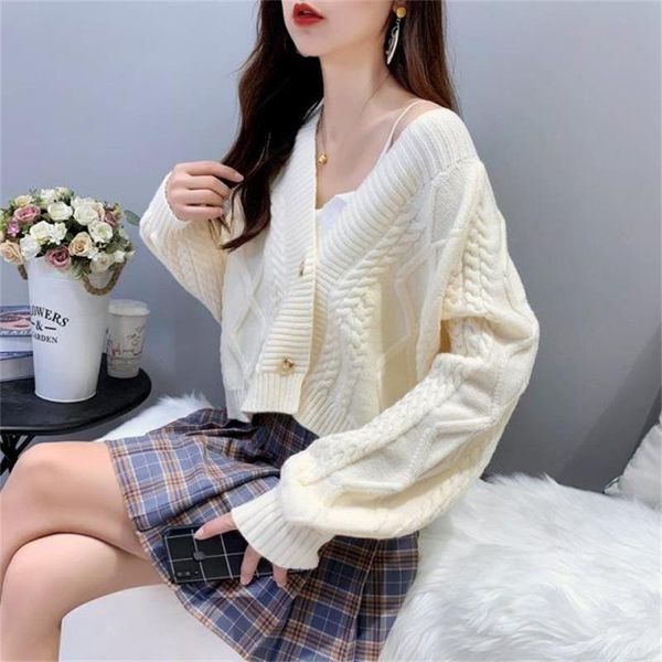 women's knits & tees lantern sleeve cardigan knitted sweater women 2021 autumn winter long solid sweaters coat jackets s-xxl, White
women's knits & tees lantern sleeve cardigan knitted sweater women 2021 autumn winter long solid sweaters coat jackets s-xxl, White