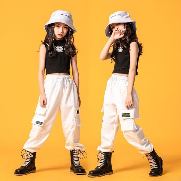 clothing sets girl hip-hop costume children clothes vest set for kids summer 2pcs black letter loose pants trousers, White
clothing sets girl hip-hop costume children clothes vest set for kids summer 2pcs black letter loose pants trousers, White