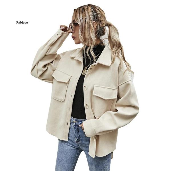 women's jackets casual long sleeve pure color women jacket coat spring fall fashion button for pocket clothing, Black;brown
women's jackets casual long sleeve pure color women jacket coat spring fall fashion button for pocket clothing, Black;brown