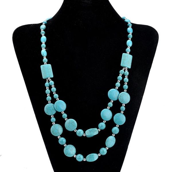 pendant necklaces statement jewelry silver plated alloy geometric stackable green turquoises stone beads chain necklace
pendant necklaces statement jewelry silver plated alloy geometric stackable green turquoises stone beads chain necklace