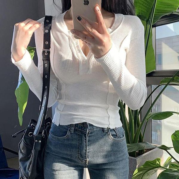 women's blouses & shirts female korean long sleeve shirt half-open collar short bottoming solid blouse fashion women slim fit, White
women's blouses & shirts female korean long sleeve shirt half-open collar short bottoming solid blouse fashion women slim fit, White