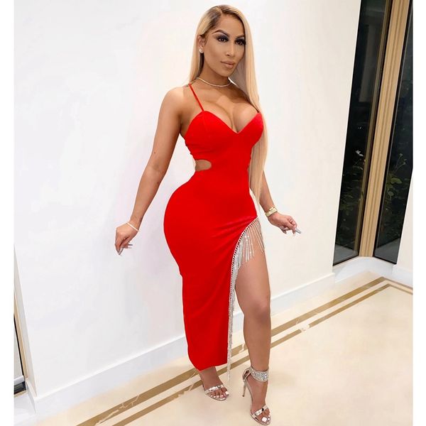 summer party dress women rhinestone hollw out side split elegant bodycon long dress black elastic slim night club dress, Black;white
summer party dress women rhinestone hollw out side split elegant bodycon long dress black elastic slim night club dress, Black;white