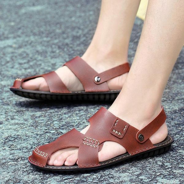 sandals summer leather men's comfortable soft classic men shoes slippers outdoor walking for zapatos de hombre, Black
sandals summer leather men's comfortable soft classic men shoes slippers outdoor walking for zapatos de hombre, Black