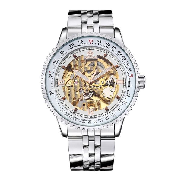 clock men relogios skeleton watches montre hommestainless steel wristwatch mechanical watch wristwatches, Slivery;brown
clock men relogios skeleton watches montre hommestainless steel wristwatch mechanical watch wristwatches, Slivery;brown
