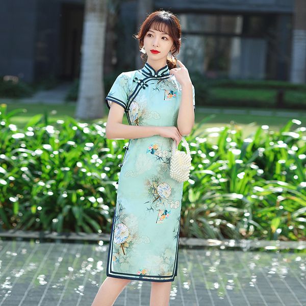 summer chinese style flower printed satin cheongsam womens rayon handmade button qipao slim party dresses vestido size -3xl, Red
summer chinese style flower printed satin cheongsam womens rayon handmade button qipao slim party dresses vestido size -3xl, Red
