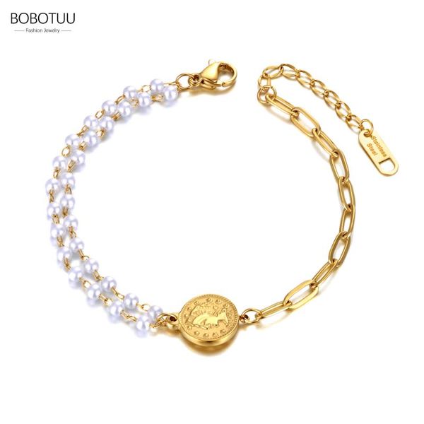 link, chain bobotuu vintage elizabeth queen coin charm bracelet titanium stainless steel black crystal & pearl link jewelry bb21030
link, chain bobotuu vintage elizabeth queen coin charm bracelet titanium stainless steel black crystal & pearl link jewelry bb21030
