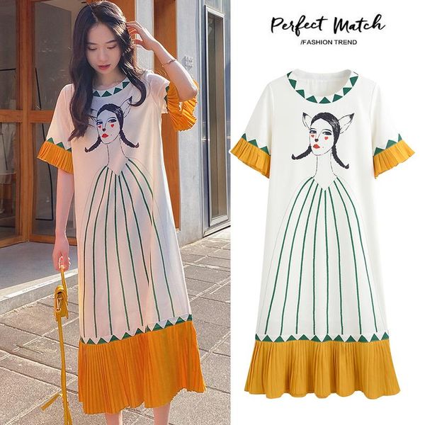 081# maternity dress summer cotton o neck printing short sleeves loose stylish pregnant women mom dresses, White
081# maternity dress summer cotton o neck printing short sleeves loose stylish pregnant women mom dresses, White