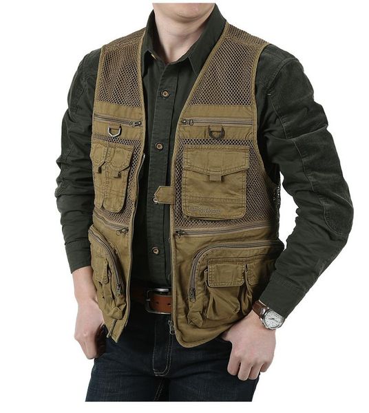 men's vests pography vest fishing thin mesh outdoor leisure multi-pocket mens sleeveless jacket men with many pockets, Black;white
men's vests pography vest fishing thin mesh outdoor leisure multi-pocket mens sleeveless jacket men with many pockets, Black;white