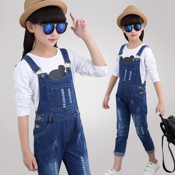 spring autumn children jumpsuit for girls ripped jeans suspender trousers kids denim overalls teenagers bib pants 4 13, Blue
spring autumn children jumpsuit for girls ripped jeans suspender trousers kids denim overalls teenagers bib pants 4 13, Blue