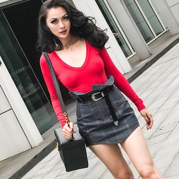 women's jumpsuits & rompers v-neck bodysuit t-shirt one piece women jumpsuit catsuit body leotard shirt lady romper playsuit, Black;white
women's jumpsuits & rompers v-neck bodysuit t-shirt one piece women jumpsuit catsuit body leotard shirt lady romper playsuit, Black;white
