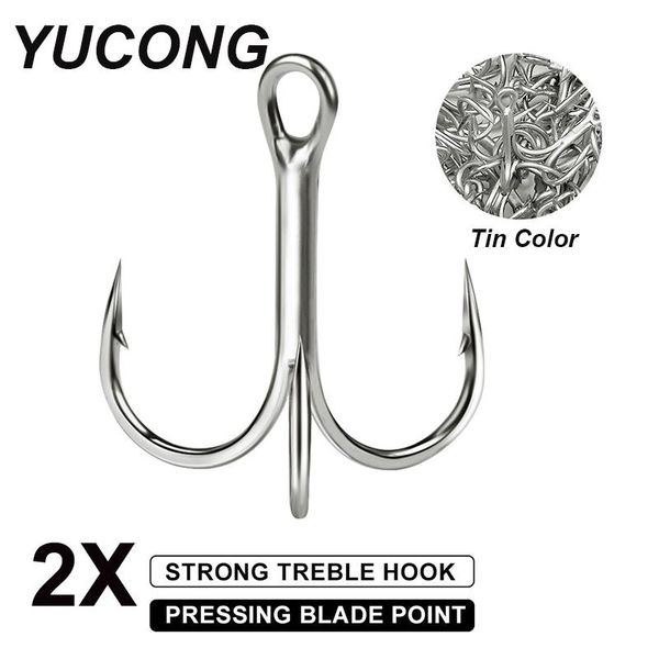 fishing hooks yucong 10/20pcs 10#-3/0# treble high carbon steel 2x fishhooks tin color strength tackle
fishing hooks yucong 10/20pcs 10#-3/0# treble high carbon steel 2x fishhooks tin color strength tackle