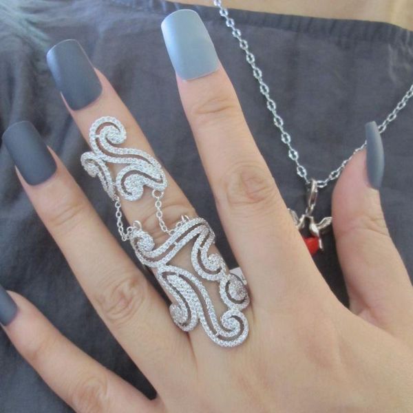 wedding rings discount sale europe fashion zircon stone two piece linking joint ring designer luxury copper party jewelry for women, Slivery;golden
wedding rings discount sale europe fashion zircon stone two piece linking joint ring designer luxury copper party jewelry for women, Slivery;golden