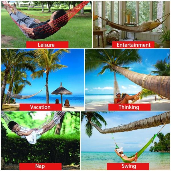 portable nylon mesh hammock outdoor hiking camping survival net sleeping bed swing for backpacking, camping, travel pads
portable nylon mesh hammock outdoor hiking camping survival net sleeping bed swing for backpacking, camping, travel pads