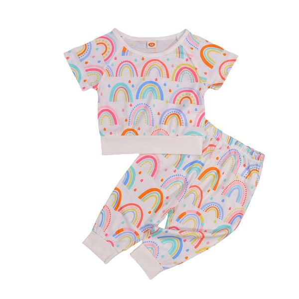 clothing sets opperiaya summer rainbow print casual set baby girls short sleeve o-neck t-shirt elastic waist long pants, White
clothing sets opperiaya summer rainbow print casual set baby girls short sleeve o-neck t-shirt elastic waist long pants, White