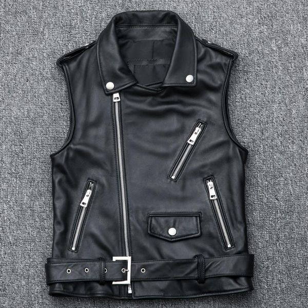 women's vests women motorcycle biker sheepskin leather waistcoat zipper short genuine vest sleeveless jacket plus size 4xl sashes coat, Black;white
women's vests women motorcycle biker sheepskin leather waistcoat zipper short genuine vest sleeveless jacket plus size 4xl sashes coat, Black;white
