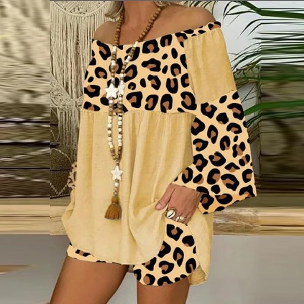 women's tracksuits spring long sleeve pullover and short suits casual fashion off shoulder loose outfits summer women leopard two piec, Gray
women's tracksuits spring long sleeve pullover and short suits casual fashion off shoulder loose outfits summer women leopard two piec, Gray