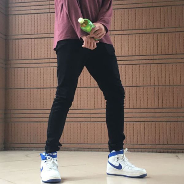 jean men of thin black fit skinny cotton jeans male hip hop casual elastic fashion denim pencil pants wbph, Blue
jean men of thin black fit skinny cotton jeans male hip hop casual elastic fashion denim pencil pants wbph, Blue