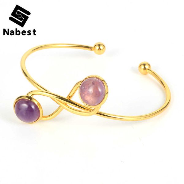 women natural gem stone amethysts tiger eye hollow bow bangle lapis lazuli onyx turquoises crystal open copper bracelet jewelry q0719, Black
women natural gem stone amethysts tiger eye hollow bow bangle lapis lazuli onyx turquoises crystal open copper bracelet jewelry q0719, Black