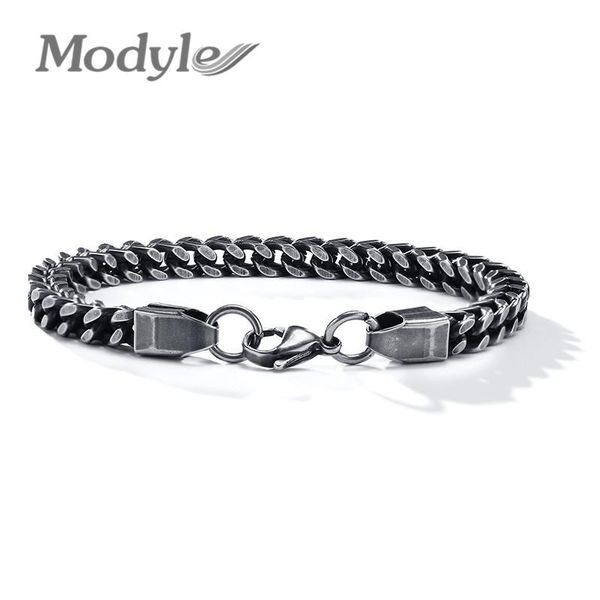 link, chain modyle fashion 316l stainless steel male jewelry punk vintage bracelets bangles for men, Black
link, chain modyle fashion 316l stainless steel male jewelry punk vintage bracelets bangles for men, Black