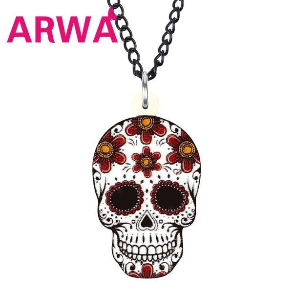 acrylic halloween floral skull necklace chain collar pendant choker jewelry for women girls charms classic party decoration necklaces, Silver
acrylic halloween floral skull necklace chain collar pendant choker jewelry for women girls charms classic party decoration necklaces, Silver