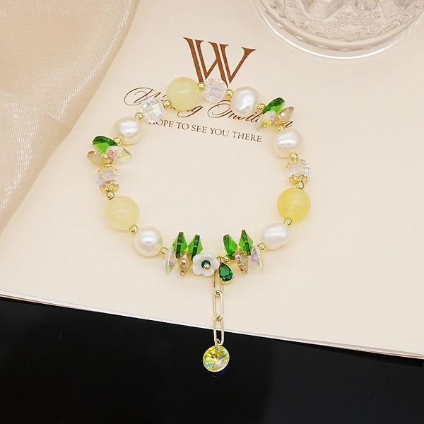 charm bracelets lovoacc unique design light yellow beaded for women girls simulated pearl metal pendant sweet accessories, Golden;silver
charm bracelets lovoacc unique design light yellow beaded for women girls simulated pearl metal pendant sweet accessories, Golden;silver