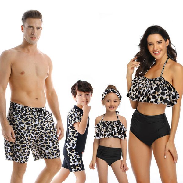 look matching swimsuit leopard print mother daughter father son swimsuit men boys beach shorts matching clothes, Blue
look matching swimsuit leopard print mother daughter father son swimsuit men boys beach shorts matching clothes, Blue