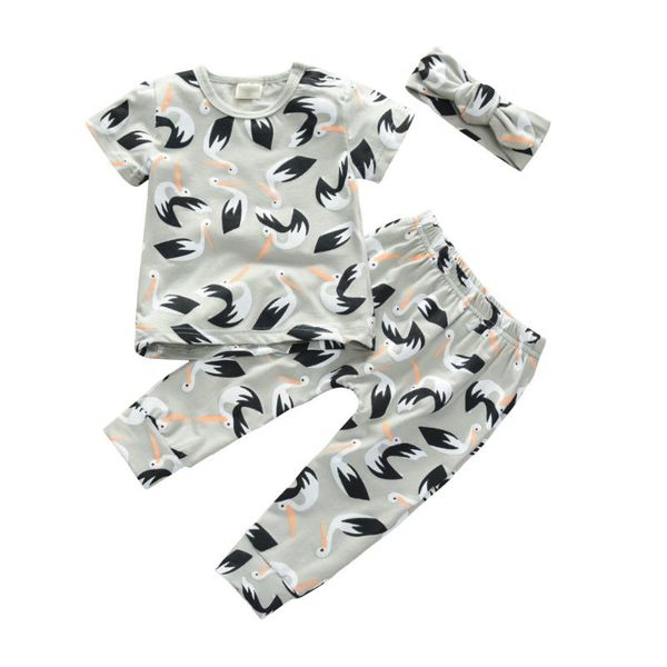 clothing sets born baby girl clothes set 3pcs cute flamingo print short sleeve t-shirt+pants +headband infant suit, White
clothing sets born baby girl clothes set 3pcs cute flamingo print short sleeve t-shirt+pants +headband infant suit, White