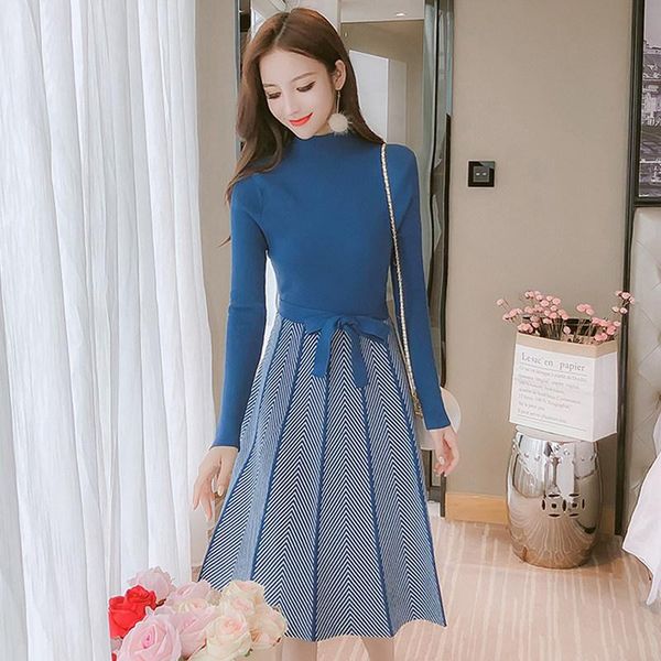 casual dresses spring autumn winter black blue long sleeve a-line knitted midi dress women simple elegant plus size vestidos, Black;gray
casual dresses spring autumn winter black blue long sleeve a-line knitted midi dress women simple elegant plus size vestidos, Black;gray