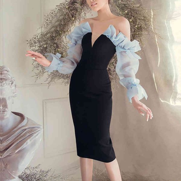 winter women long sleeve v neck club dress ruffles off shoulder lace patchwork celebrity runway party 210423, Black;gray
winter women long sleeve v neck club dress ruffles off shoulder lace patchwork celebrity runway party 210423, Black;gray