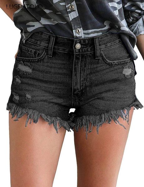 women's jeans lugentolo women short hole tassel split summer mid solid color washed regular casual fashion womens shorts, Blue
women's jeans lugentolo women short hole tassel split summer mid solid color washed regular casual fashion womens shorts, Blue