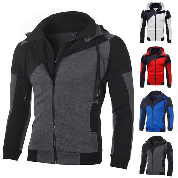 men's hoodies & sweatshirts brand spring jackets hooded coats casual zipper male tracksuit fashion jacket mens clothing outerwear, Black
men's hoodies & sweatshirts brand spring jackets hooded coats casual zipper male tracksuit fashion jacket mens clothing outerwear, Black