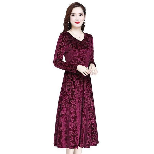 velvet floral print dresses for women large size 5xl a-line v-neck autumn dress elegant female midi long winter party casual, Black;gray
velvet floral print dresses for women large size 5xl a-line v-neck autumn dress elegant female midi long winter party casual, Black;gray