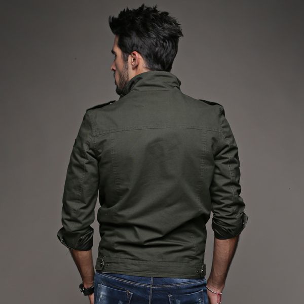 men's jackets spring and autumn jacket military uniform cotton thin section to hlo0, Black;brown
men's jackets spring and autumn jacket military uniform cotton thin section to hlo0, Black;brown