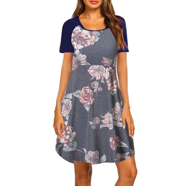 2020 spring and autumn new dress printing short sleeve round neck nursing pregnant woman skirt, White;black
2020 spring and autumn new dress printing short sleeve round neck nursing pregnant woman skirt, White;black