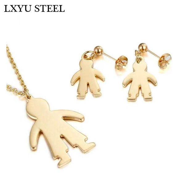 earrings & necklace cute cartoon boy pendant necklace+drop sets stainless steel jewelry kids accessories children's day gifts, Silver
earrings & necklace cute cartoon boy pendant necklace+drop sets stainless steel jewelry kids accessories children's day gifts, Silver