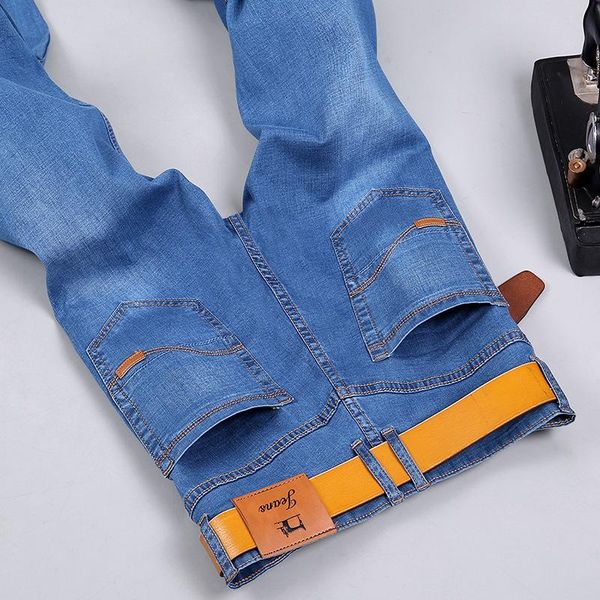 men's jeans hight quality men summer lightweight elastic slim black straight daily casual denim pants man size 34 36 38 40 42, Blue
men's jeans hight quality men summer lightweight elastic slim black straight daily casual denim pants man size 34 36 38 40 42, Blue
