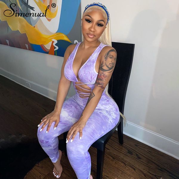 simenual bandage tie dye hollow out rompers womens jumpsuit fitness sleeveless push up bodycon party jumpsuits v neck hot, Black;white
simenual bandage tie dye hollow out rompers womens jumpsuit fitness sleeveless push up bodycon party jumpsuits v neck hot, Black;white