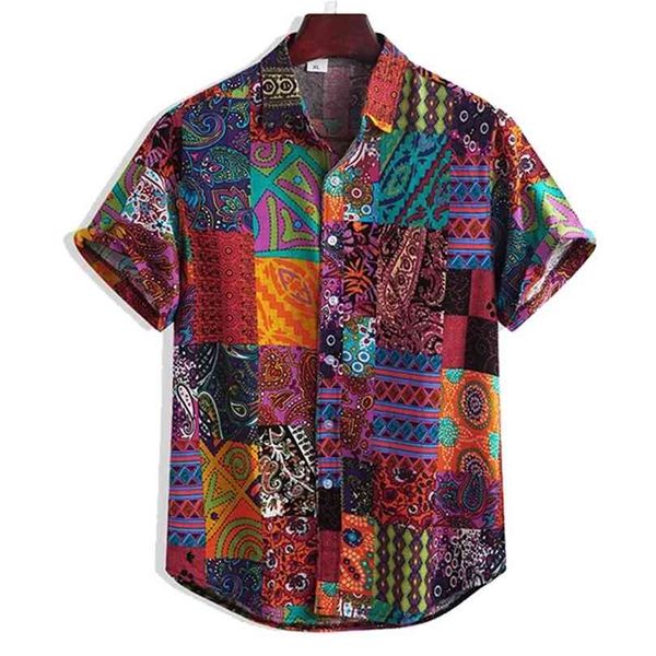 men's colorful short sleeve loose buttons hawaiian casual shirt beach blouse plus size printed shirts summer chemise homme 210626, White;black
men's colorful short sleeve loose buttons hawaiian casual shirt beach blouse plus size printed shirts summer chemise homme 210626, White;black