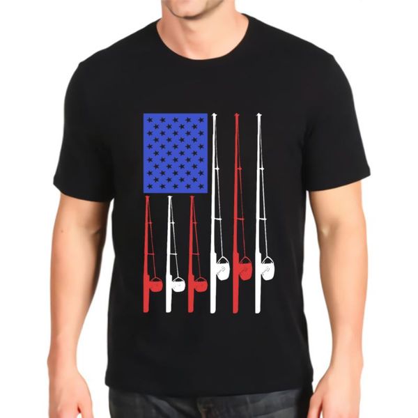 men's t-shirts fashion printed tshirt fishing american flag patriotic mens loose customization tees, White;black
men's t-shirts fashion printed tshirt fishing american flag patriotic mens loose customization tees, White;black