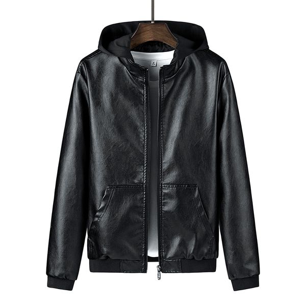 men's leather & faux genuine leather jacket, jacket pu for casual autumn motorcycle, designer clothing with a hood dubm, Black
men's leather & faux genuine leather jacket, jacket pu for casual autumn motorcycle, designer clothing with a hood dubm, Black