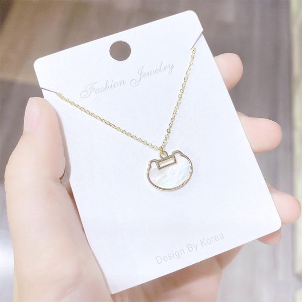pendant necklaces necklace women's korean-style fresh light bead longevity lock shell clavicle chain ornament wholesale, Silver
pendant necklaces necklace women's korean-style fresh light bead longevity lock shell clavicle chain ornament wholesale, Silver